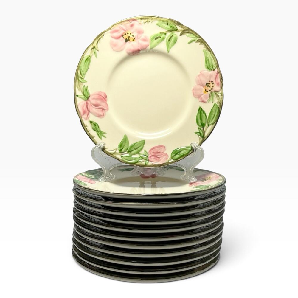 Franciscan “Desert Rose” Set of 12 Earthenware Bread Plates 6 3/8”